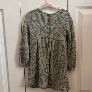 Zara Kids Green Floral Dress